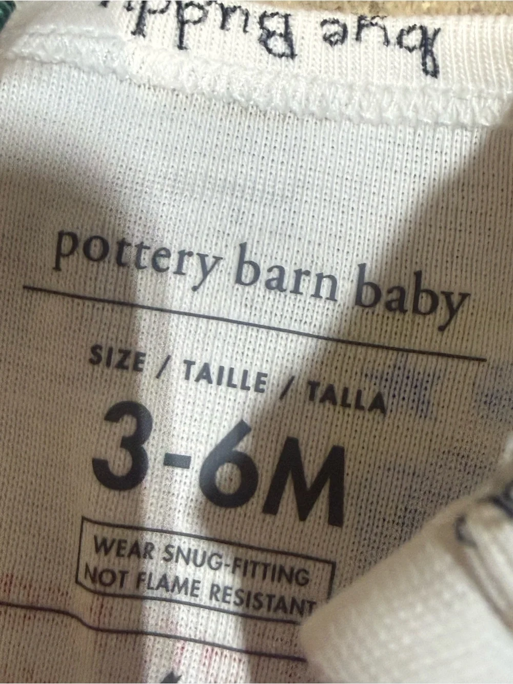 NWT Pottery Barn Kids Buddy the ELF Movie Pajamas Organic Sleeper 3-6 months 3/6
